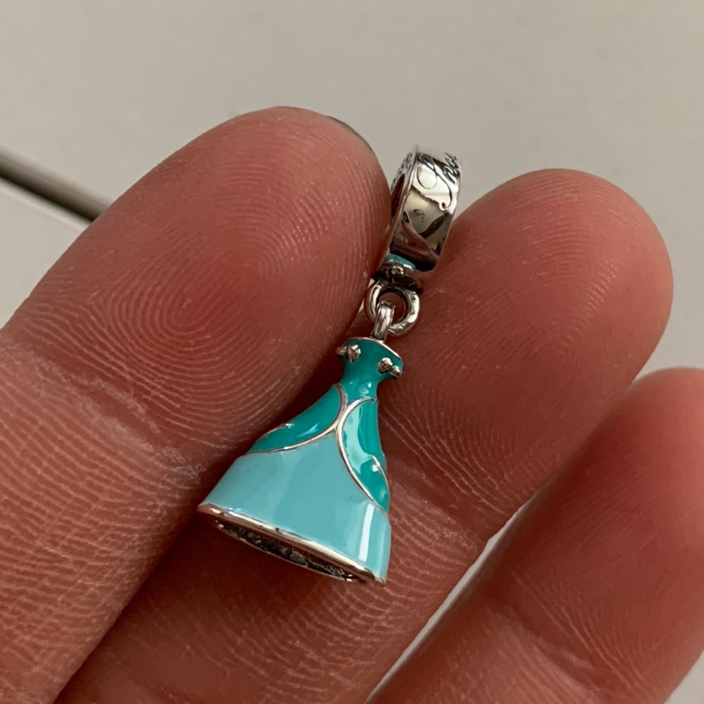 NWOT Disney Princess Snow White in Ariel’s Dress Dangle Charm Silver 925